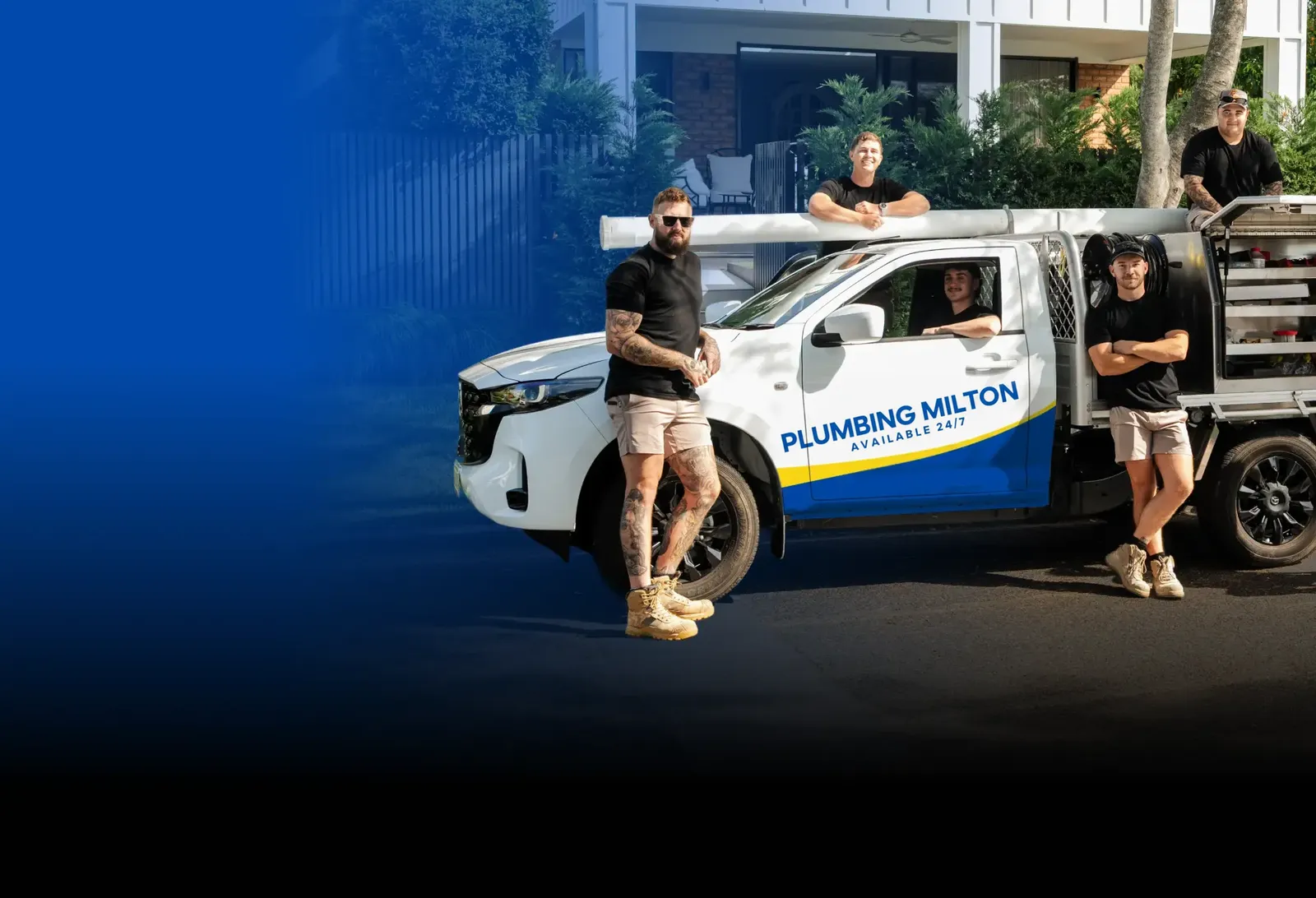 Plumbing Milton team with the ute